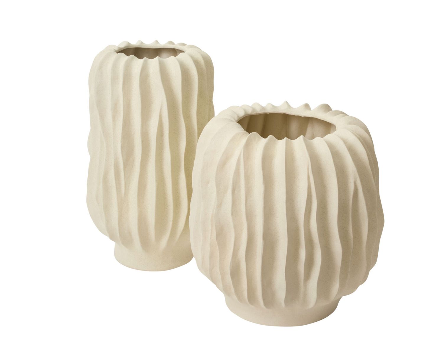WHITE CERAMIC WINDSWEPT POT VASE
