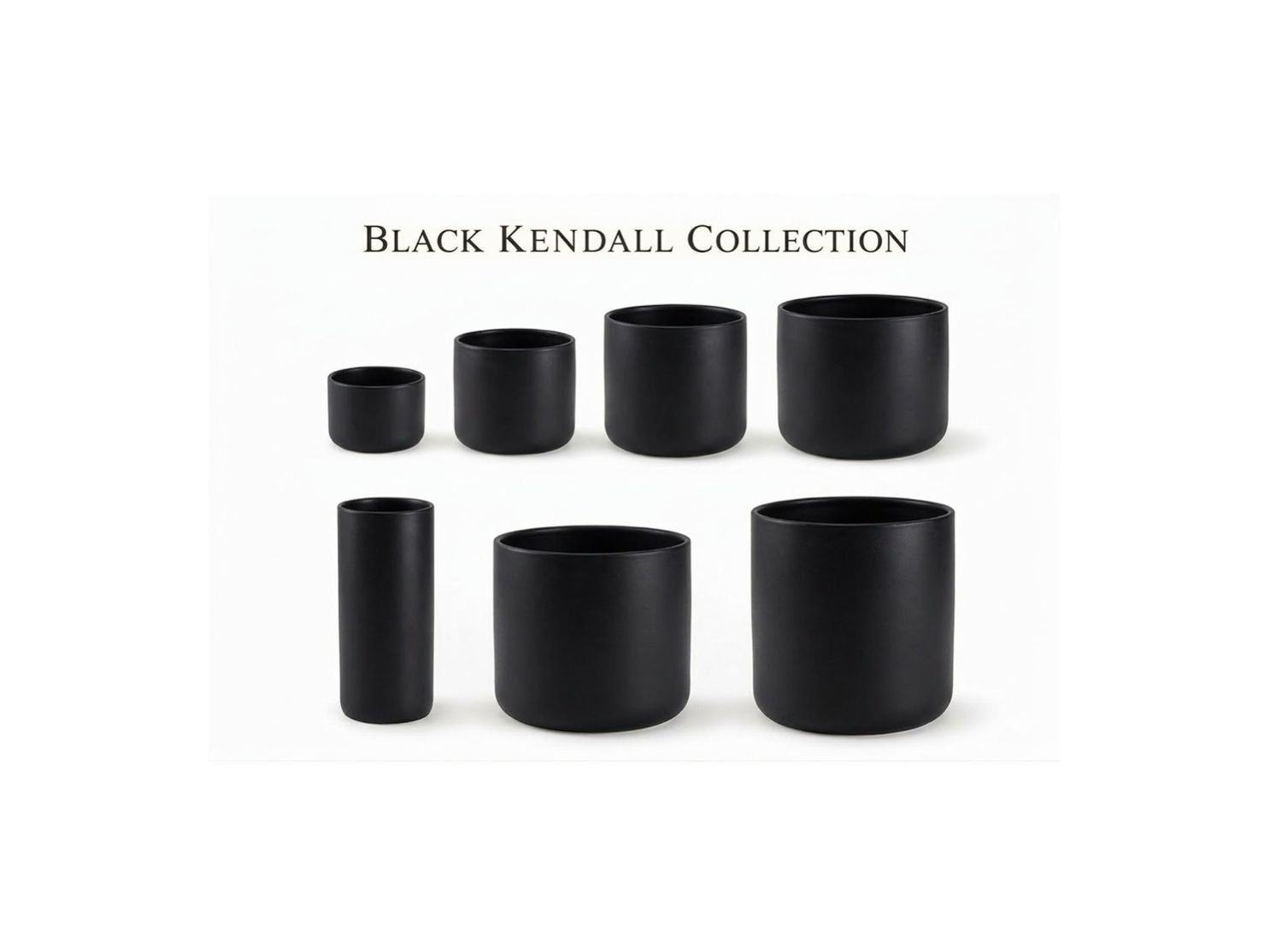 MATTE BLACK CERAMIC KENDALL VASE POT
