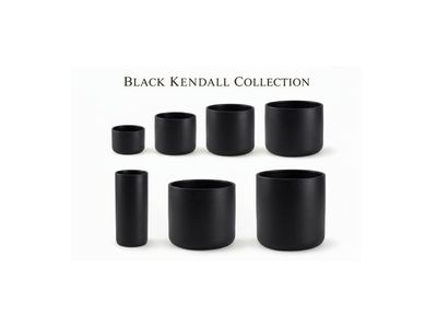 MATTE BLACK CERAMIC KENDALL VASE POT