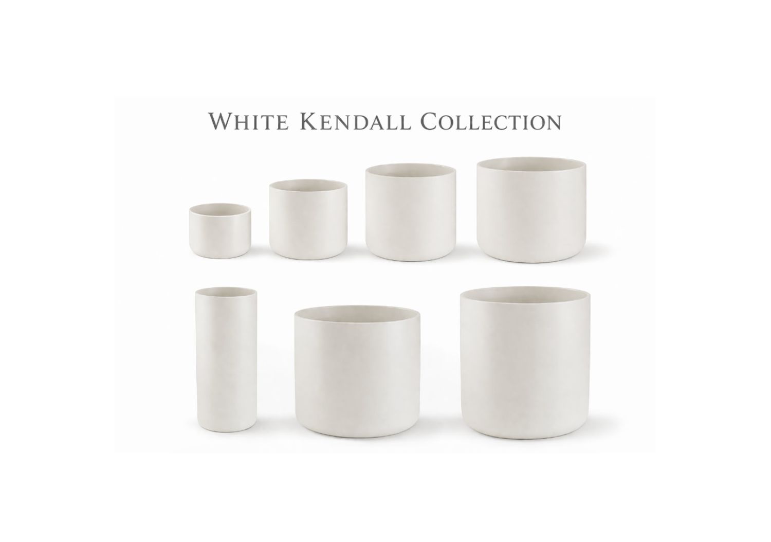 MATTE WHITE CERAMIC KENDALL VASE POT