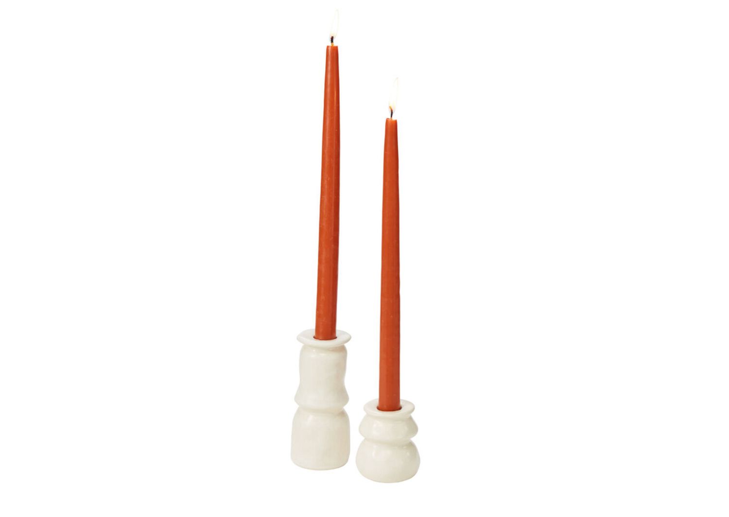 OFF WHITE CERAMIC LYAM CANDLEHOLDER
