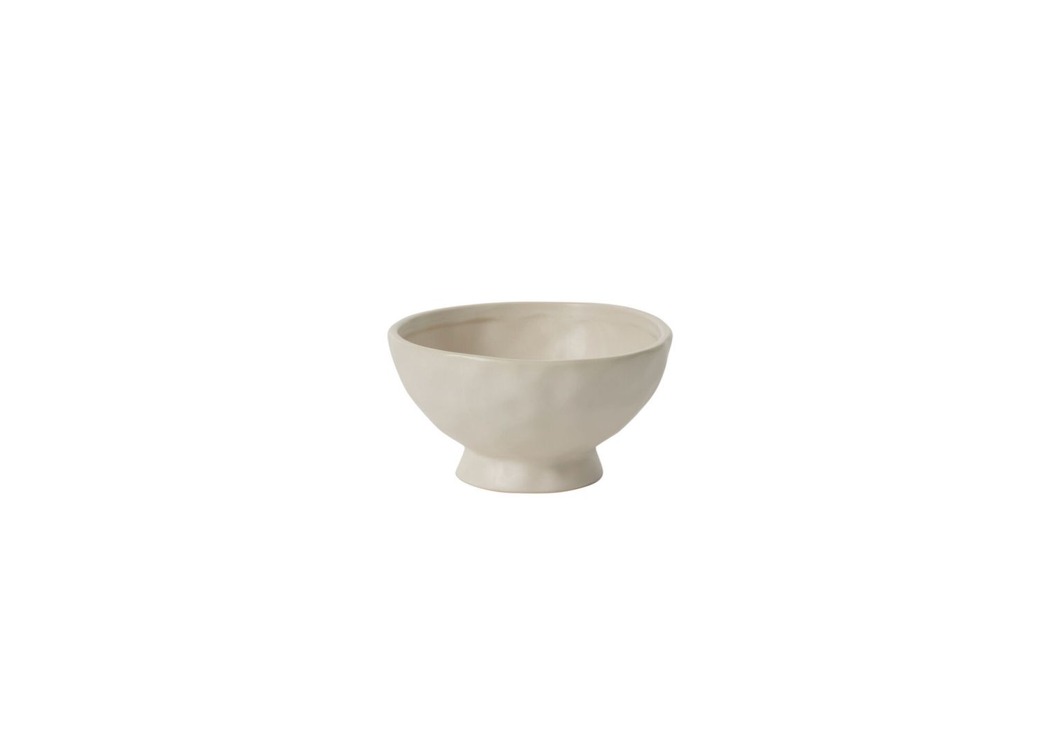 OFF WHITE CERAMIC LOGAN COMPOTE, Size: 3.5"H X 6" (SKU-96120)
