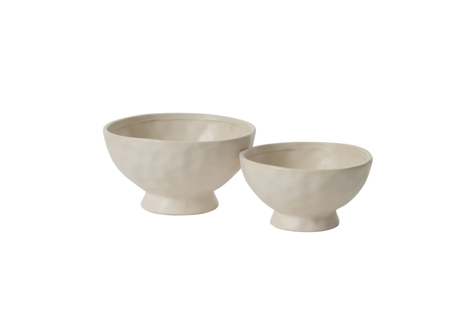 OFF WHITE CERAMIC LOGAN COMPOTE