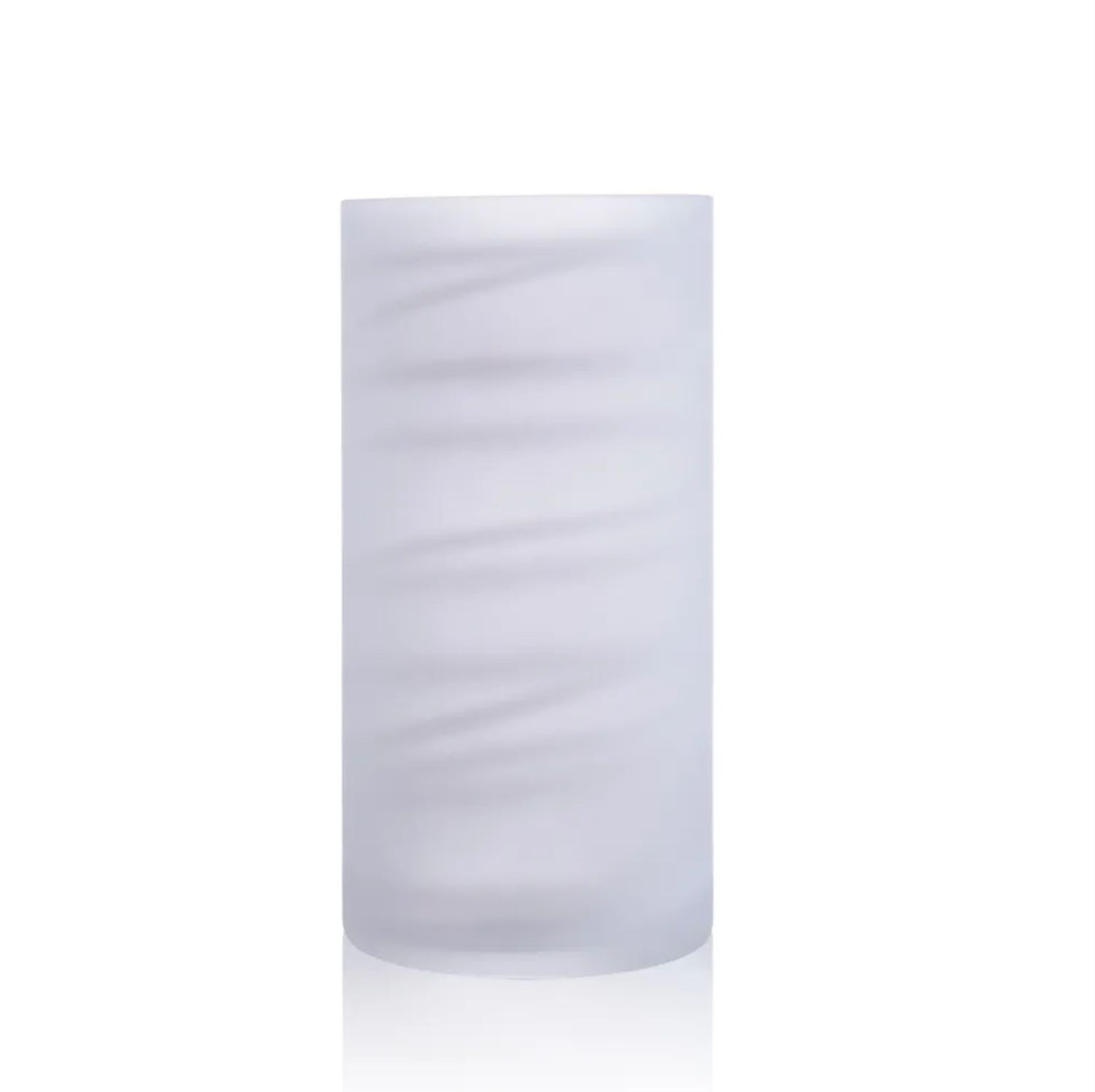 8"H X 4" WHITE FROSTED GLASS CYLINDER