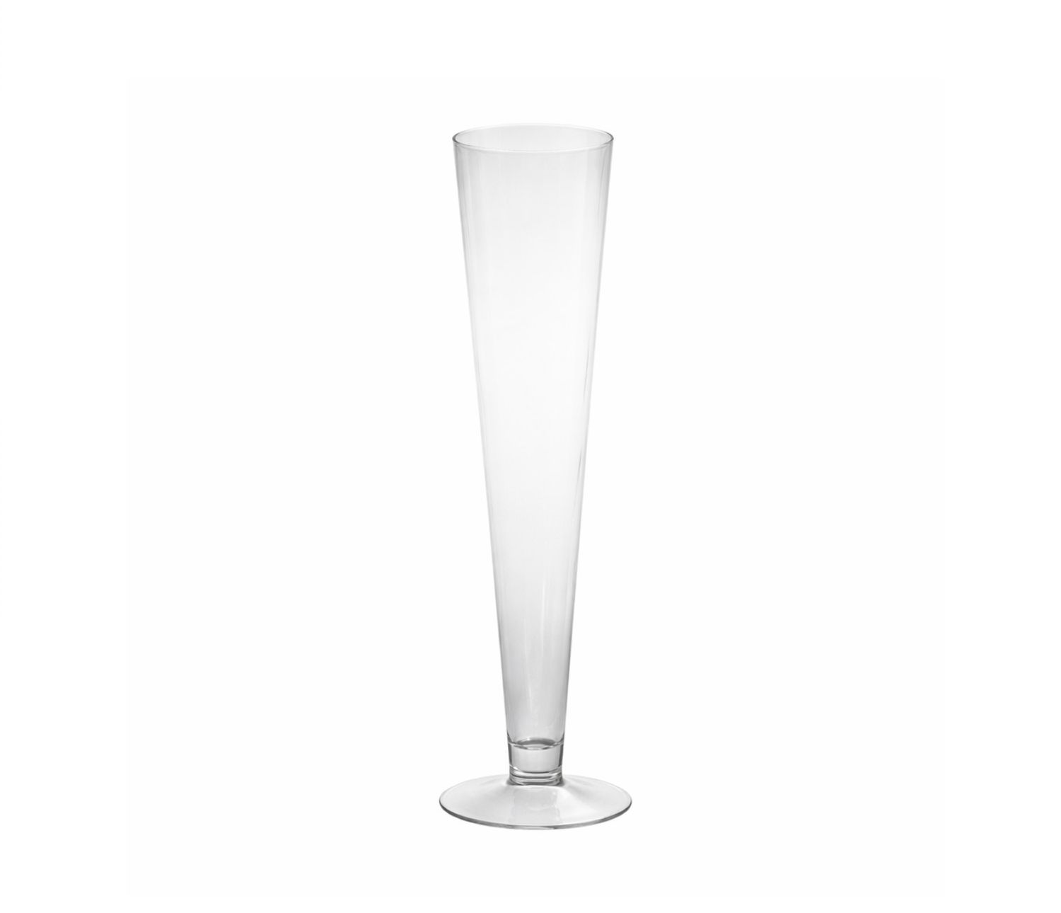 24"H X 4" CLEAR GLASS PILSNER TRUMPET VASE