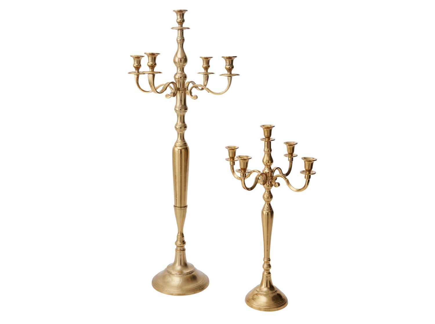 GOLD METAL MORETTI CANDELABRA