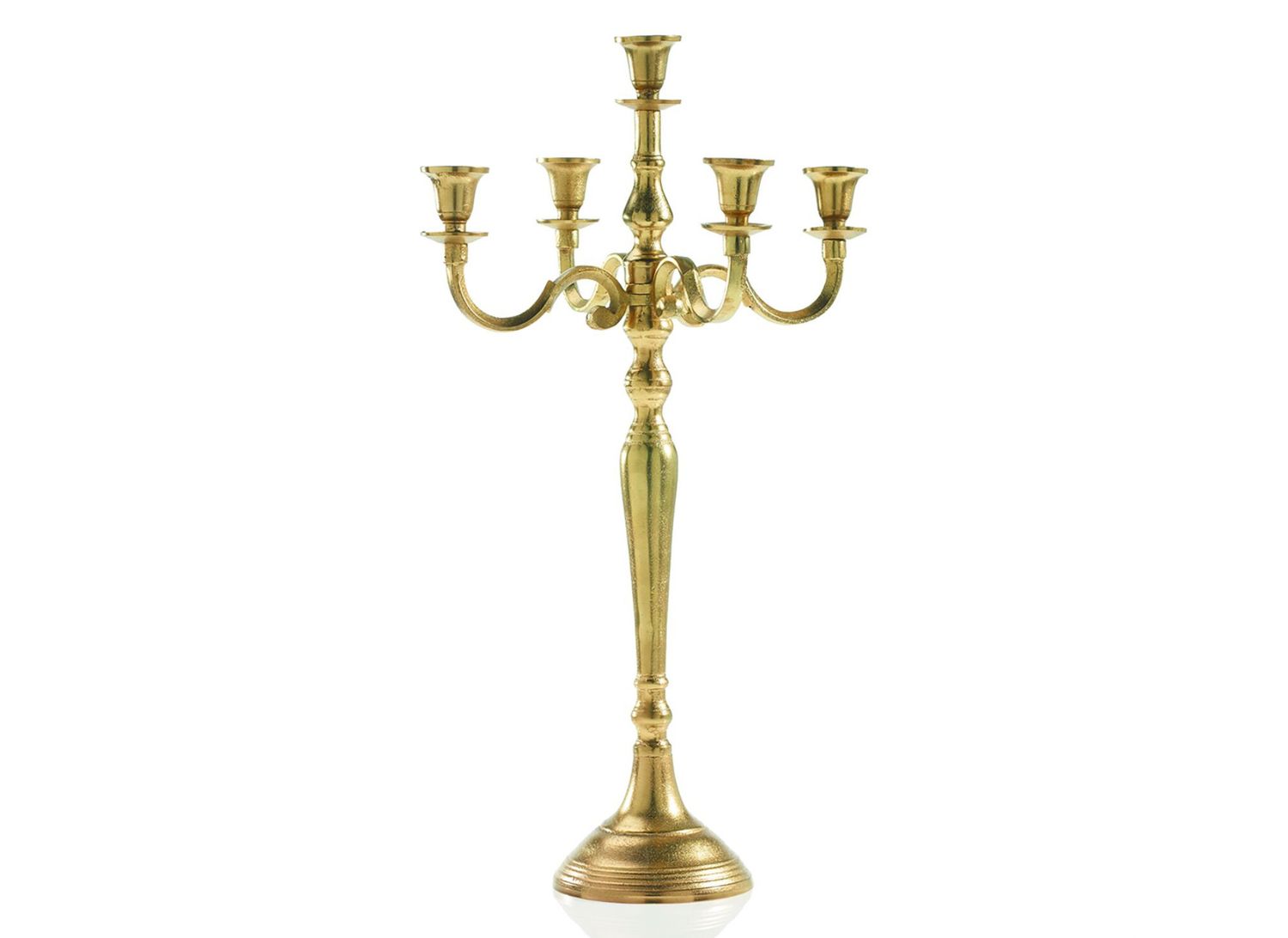 GOLD METAL MORETTI CANDELABRA, Size: 24.5"H X 14" (SKU-73721)