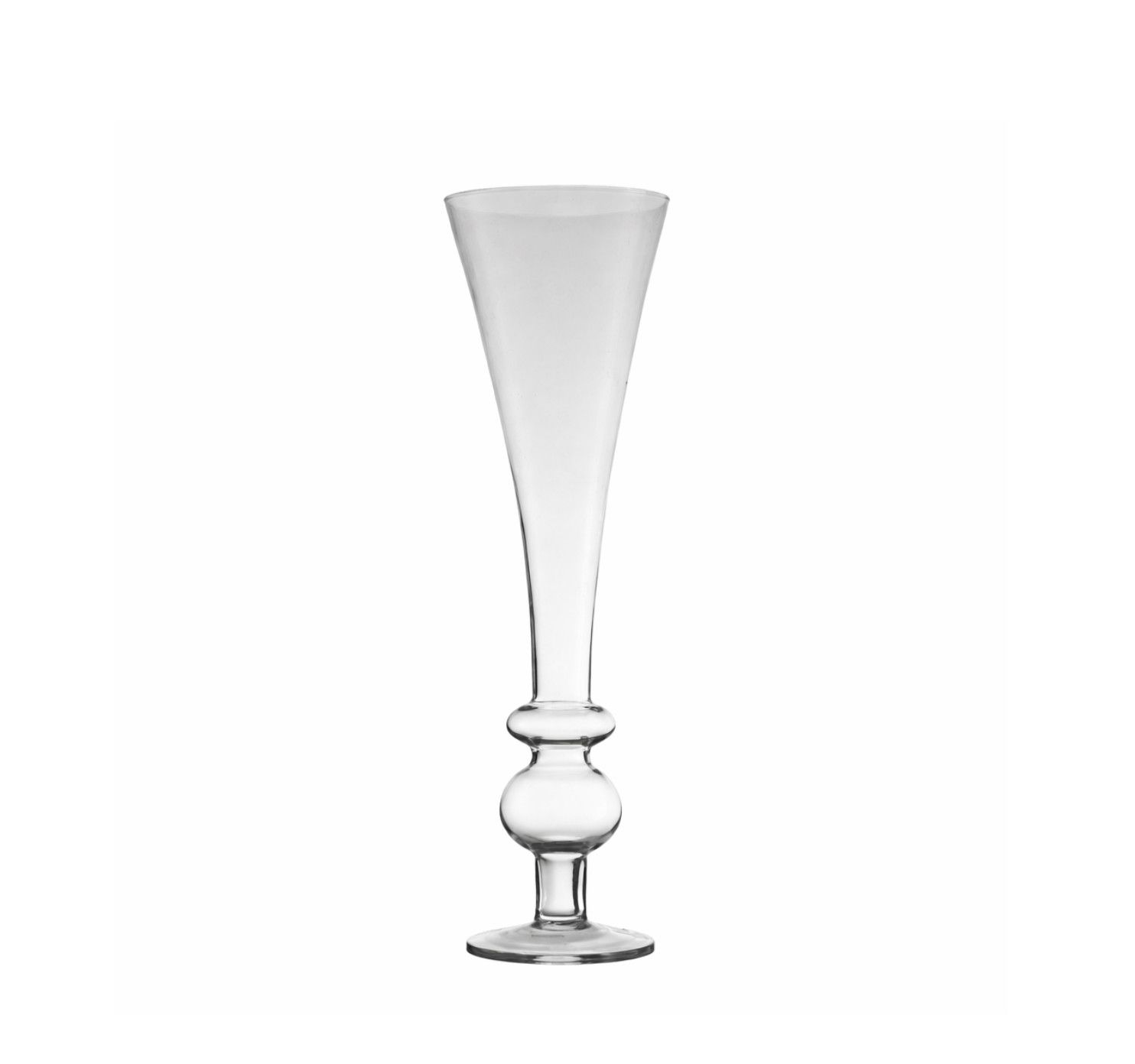 31.5"H CLEAR GLASS TURMPET VASE
