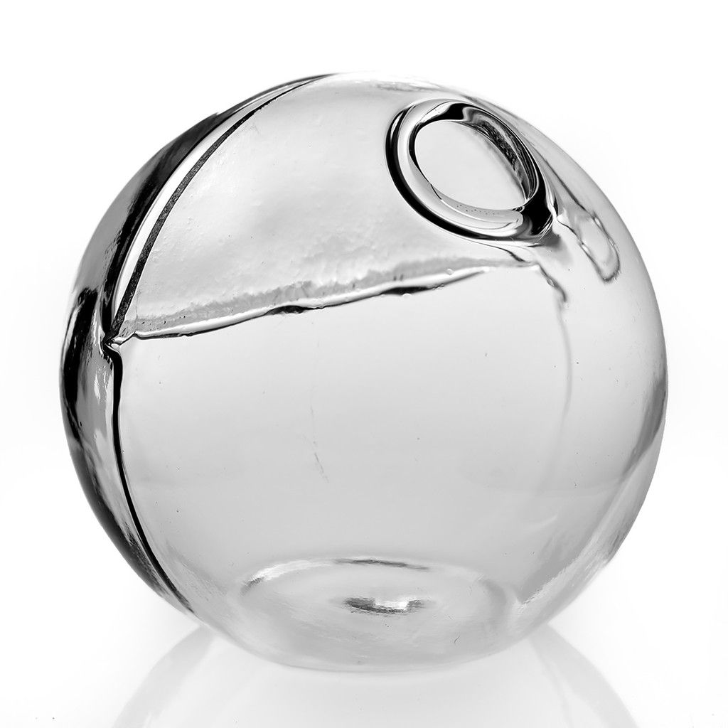 2"h x 2.5" GLASS BLOSSOM BUDVASE WITH CARD HOLDER