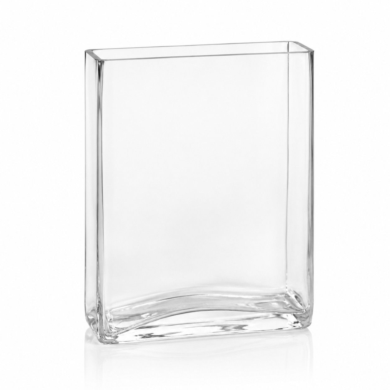 8.5"H X 6" X 1.5" SLIM RECTANGLE GLASS VASE