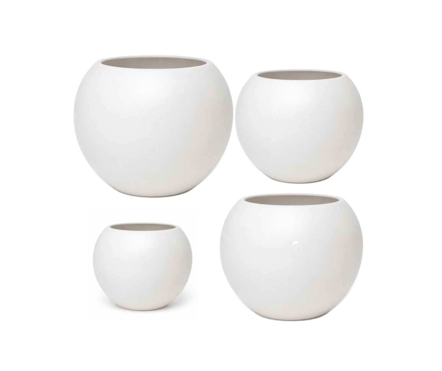 MATTE WHITE CERAMIC FISH/BUBBLE BOWL