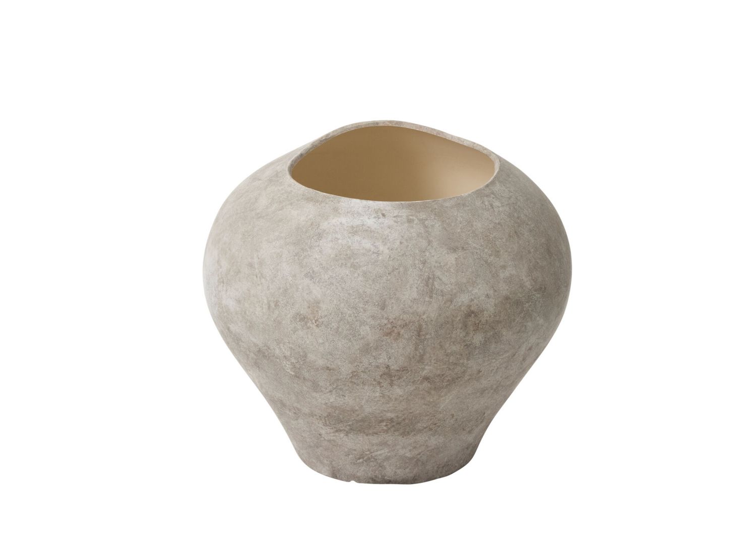 21.5”H X 24” GREY CERAMIC ANGELOU PLANTER