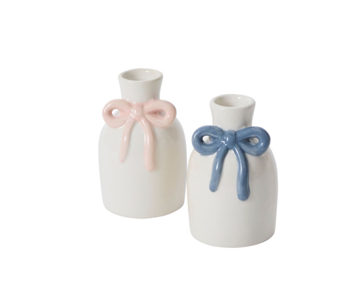 4.5"h x 3" WHITE CERAMIC BUNDLE OF JOY BUDVASE