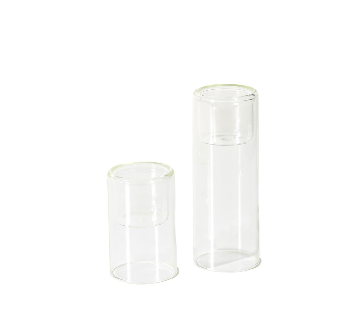 GLASS INSET CANDLEHOLDER