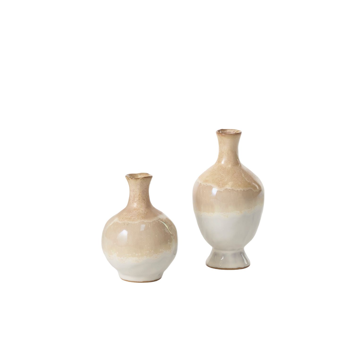 IVORY OFF-WHITE CERAMIC AVENA BUDVASE