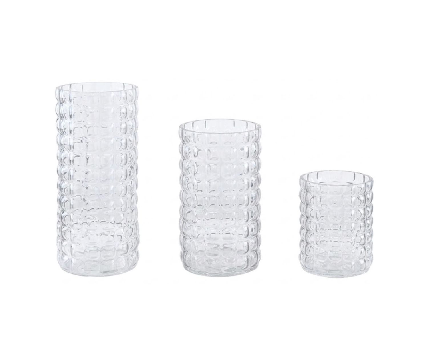BUBBLE GLASS CYLINDER VASE