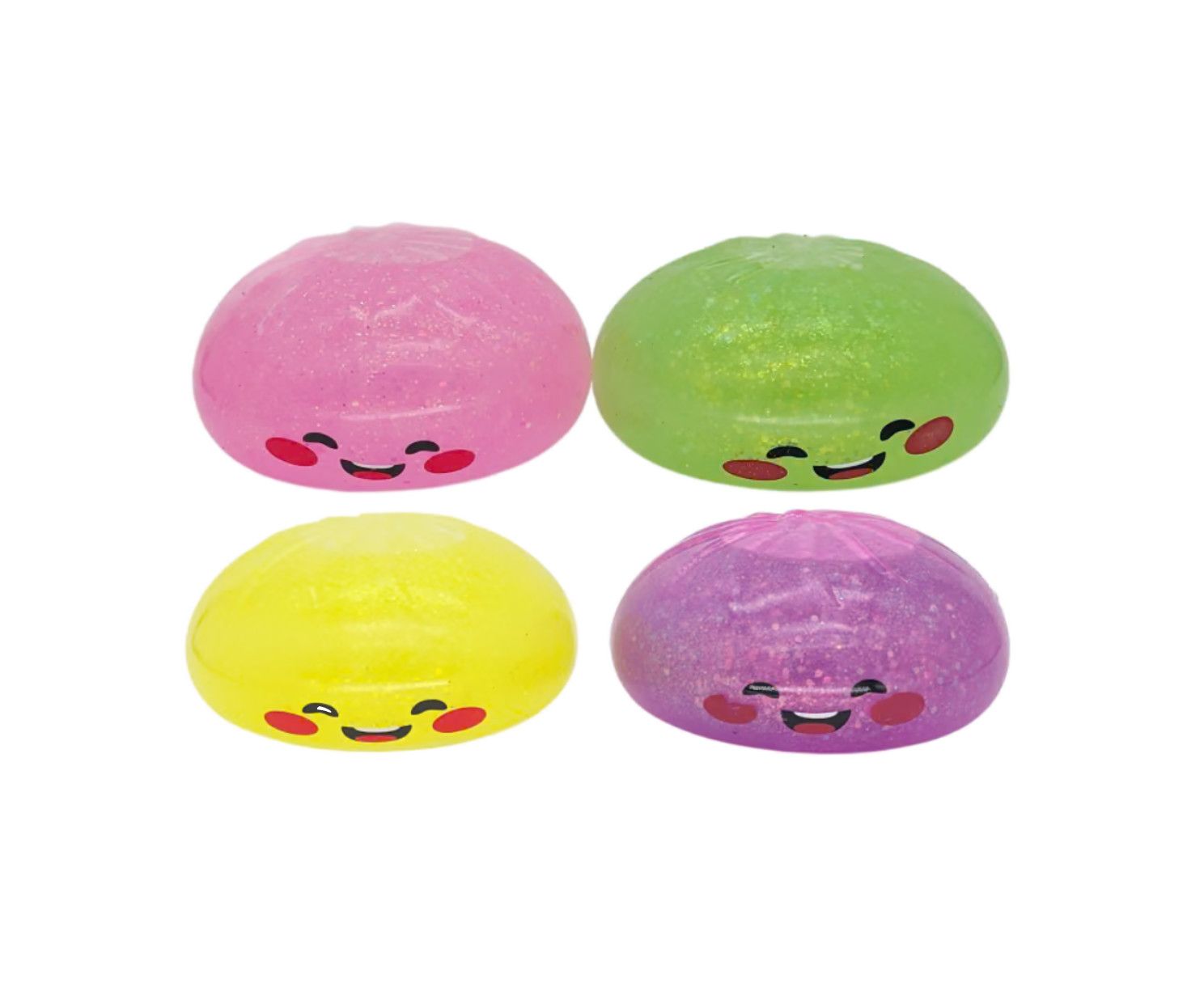 SQUISHY DUMPLING GLITTER, 6" WIDE, ASST COLORS  ND