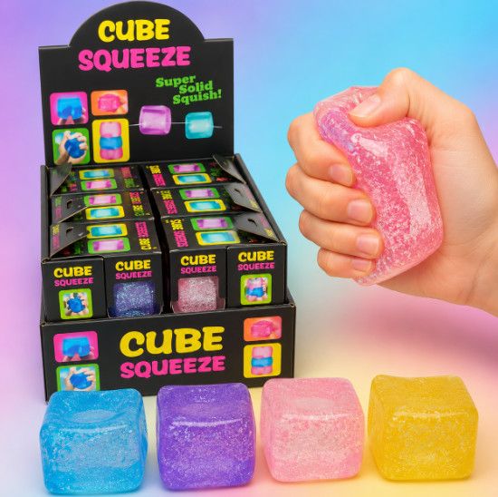 CLEAR MELT ICE CUBE SQUEEZE SQUISHY LIKE