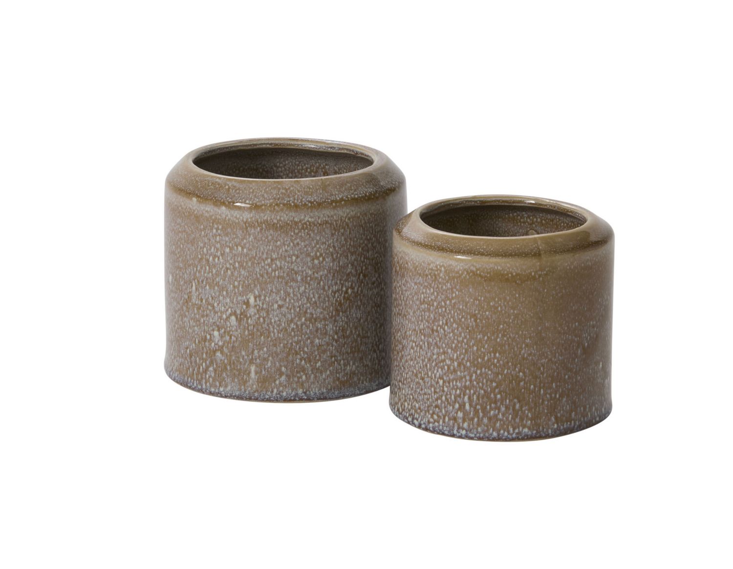 BROWN CERAMIC ARDEN POT VASE