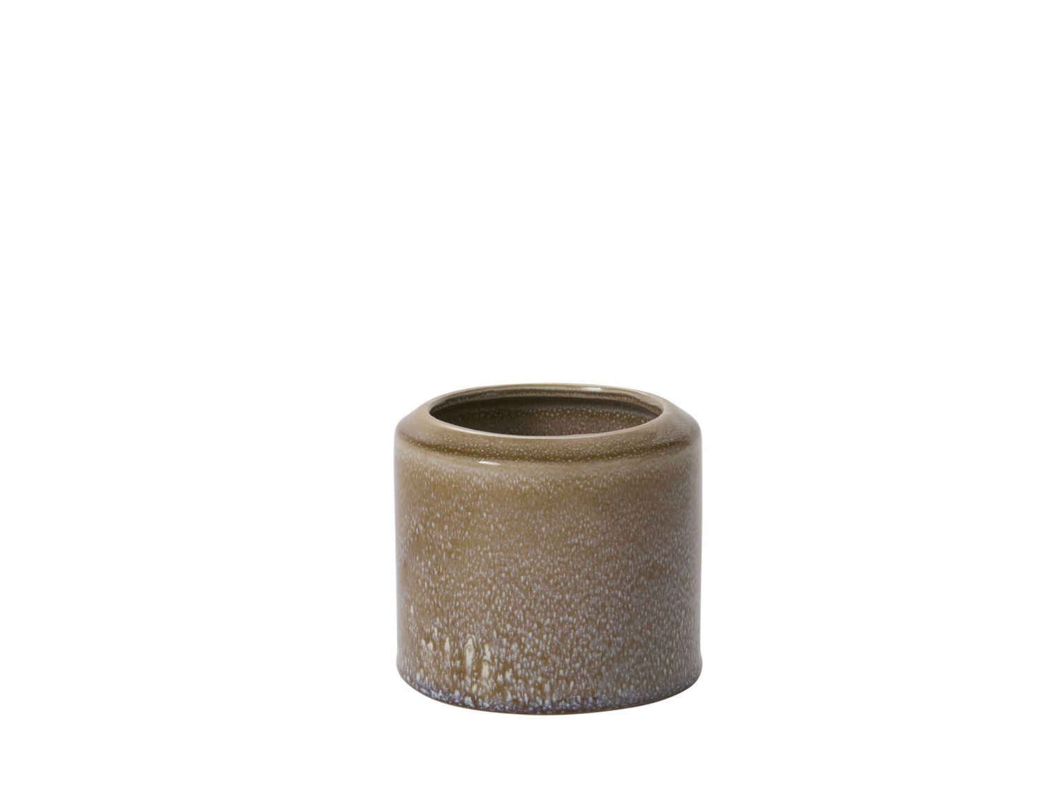 BROWN CERAMIC ARDEN POT VASE, Size: 4.25"H X 4.75" SKU 94005.25 (PK16)