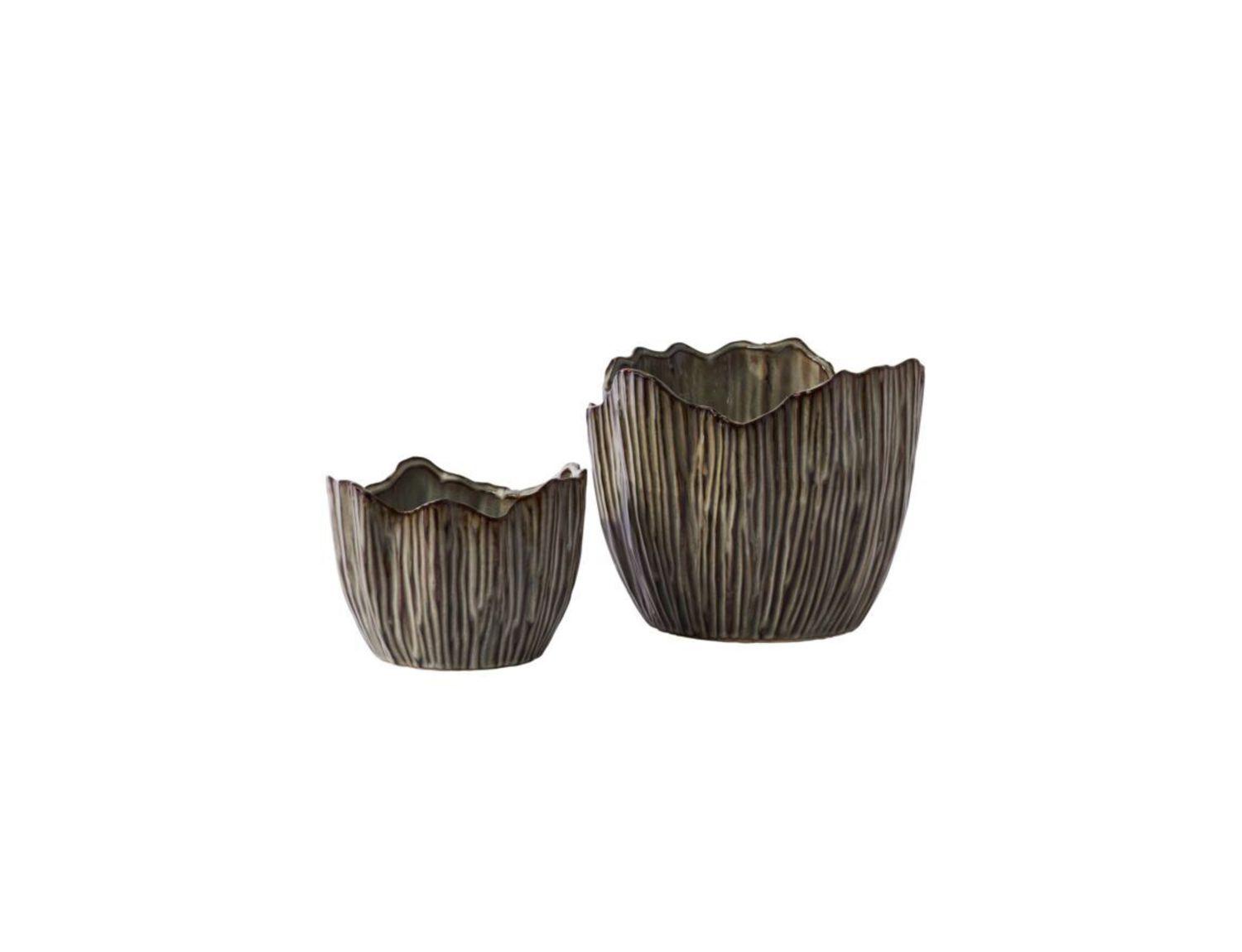 BROWN CERAMIC CAPIRA POT VASE