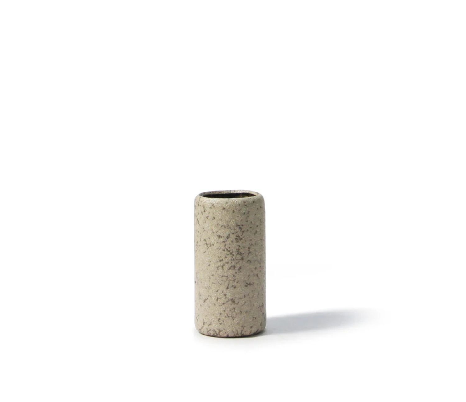 MUD IVORY CERAMIC EARHTEN CURVE CYLINDER VASE, Size: 8"h x 4" SKU CCV72 (PK12)