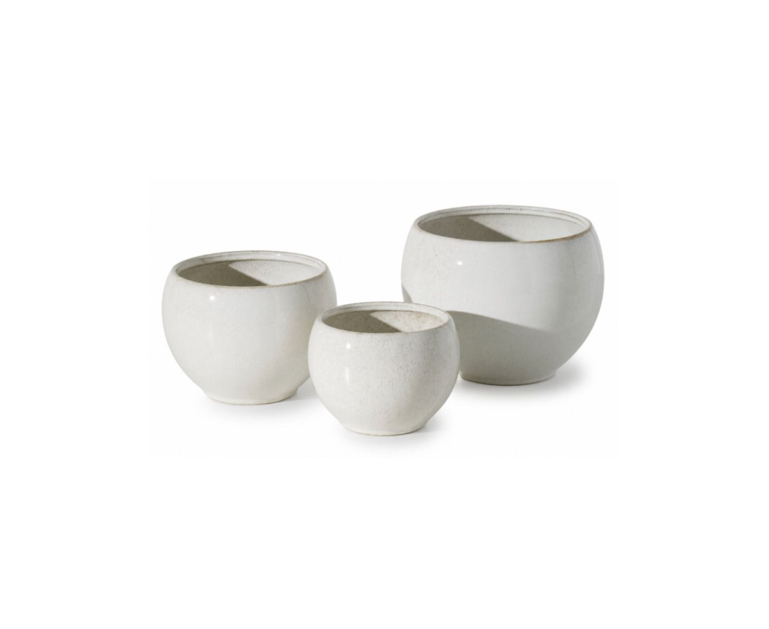 OFF-WHITE IVORY CERAMIC TALLIE POT