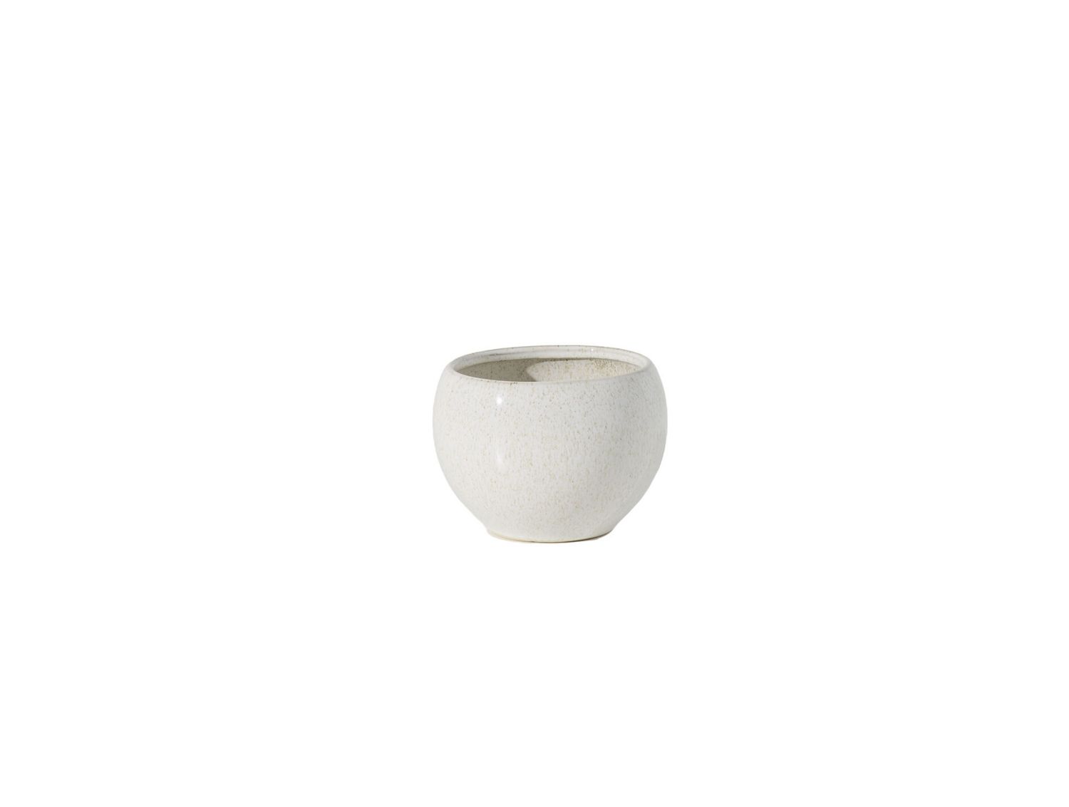 OFF-WHITE IVORY CERAMIC TALLIE POT, Size: 3.75”H X 5.5” SKU 90105 (PK18)