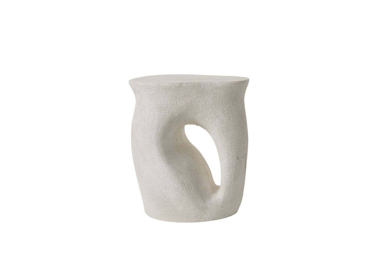 OFF-WHITE EIDOS FIBER COMPOSITE ACCENT TABLE, Size: 18”H X 12.25” X 15.75”L SKU-86830 (PK1)
