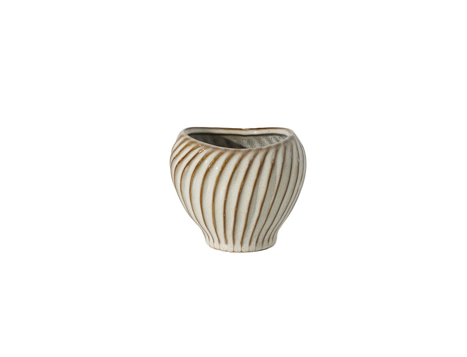 OFF-WHITE IVORY CERAMIC TOMAR POT VASE, Size: 4.75"H X 5.5" POT SKU 92035 (PK16)