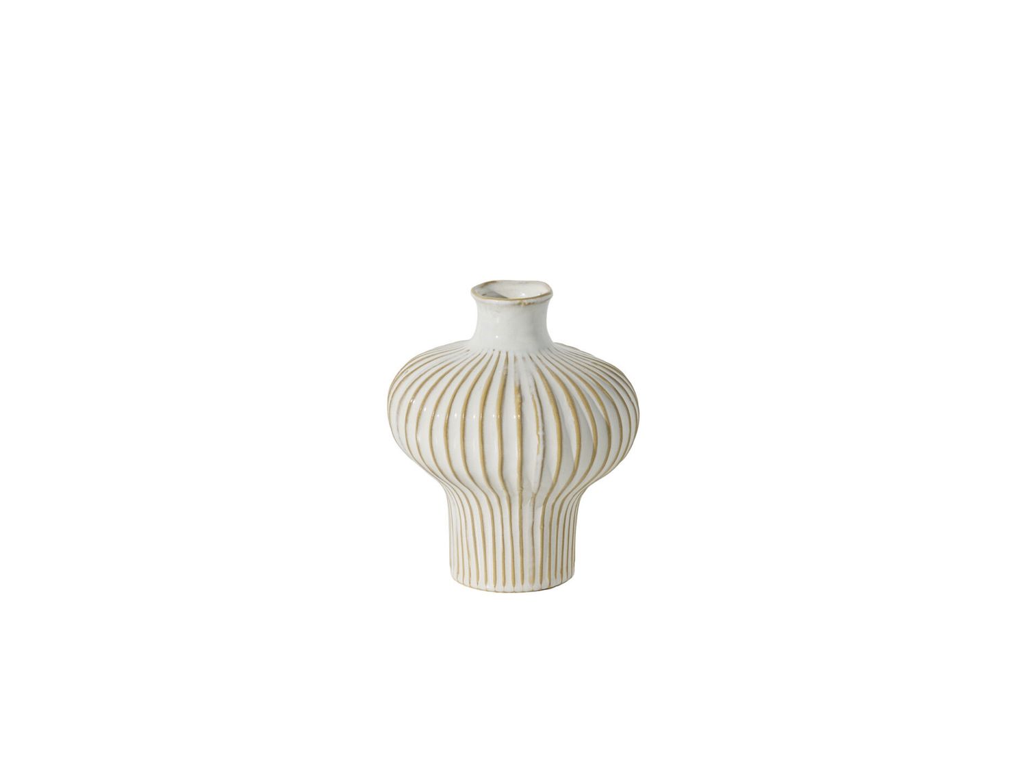 OFF WHITE IVORY CERAMIC AKITA VASE, Size: 9"H X 7" SKU 92045 (PK4)