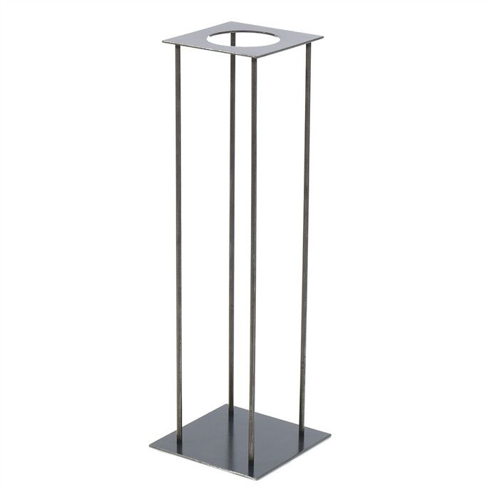 METAL HARLOW PEDESTAL STANDS (GOLD &amp; DARK GREY/SILVER), Color: DARK-GREY/SIVER, Size: 29.5"H X 8" SKU 70030 (PK2)