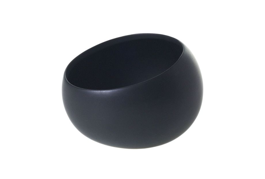CERAMIC SIMPLY COLLECTION, Color: BLACK, Size: 3.5"H X 5.25" ANGLED BOWL sku 97552 (pk36)