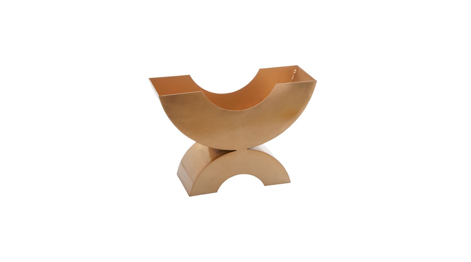 8”H X 4.25” X 11.75”L GOLD METAL ALESSA BOAT