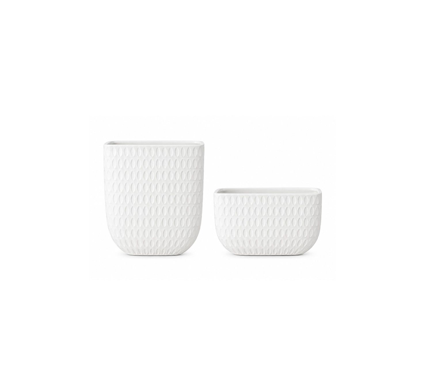 MATTE WHITE CERAMIC TEARDROP VASE