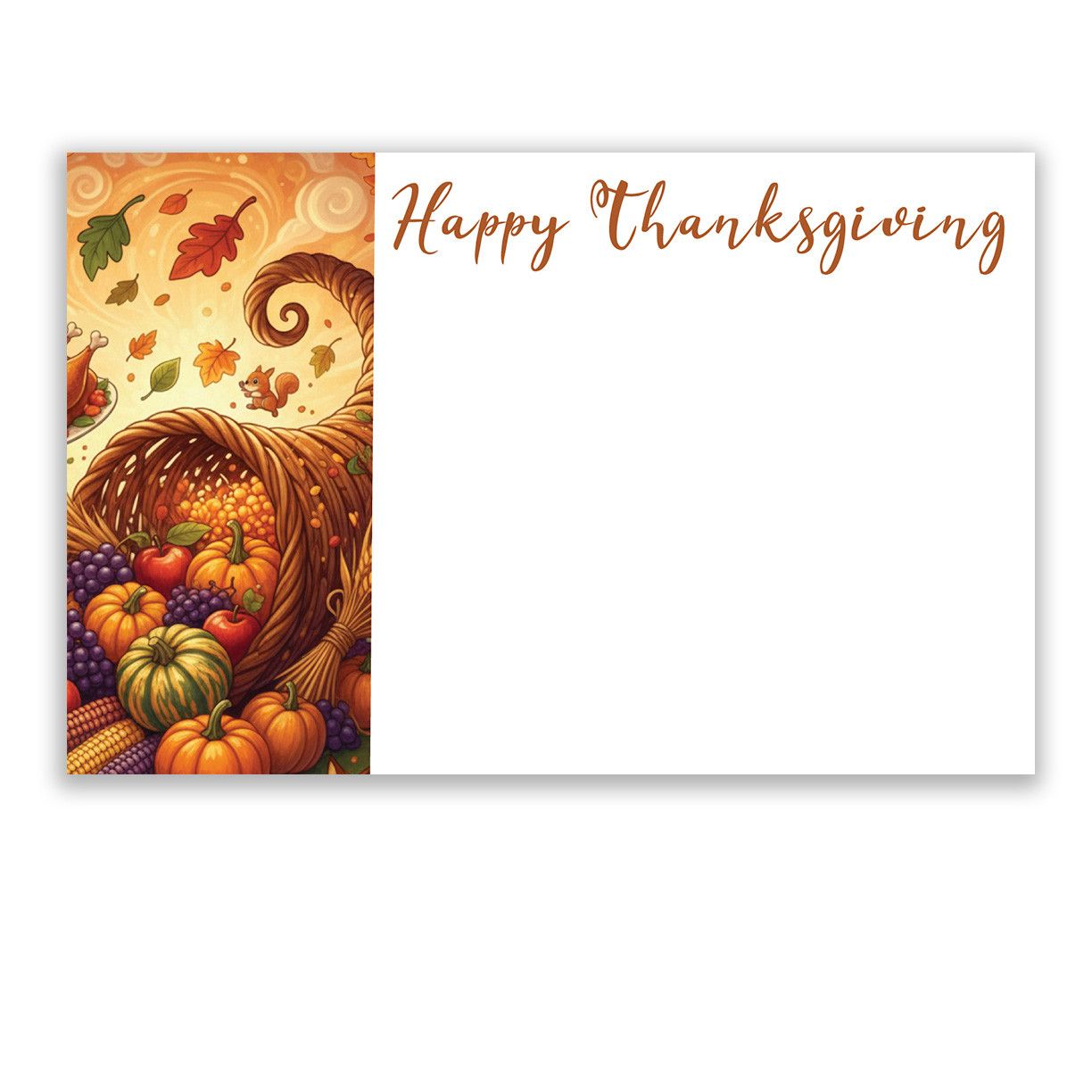 CAPRI CARD CORNUCOPIA "HAPPY THANKSGIVING"