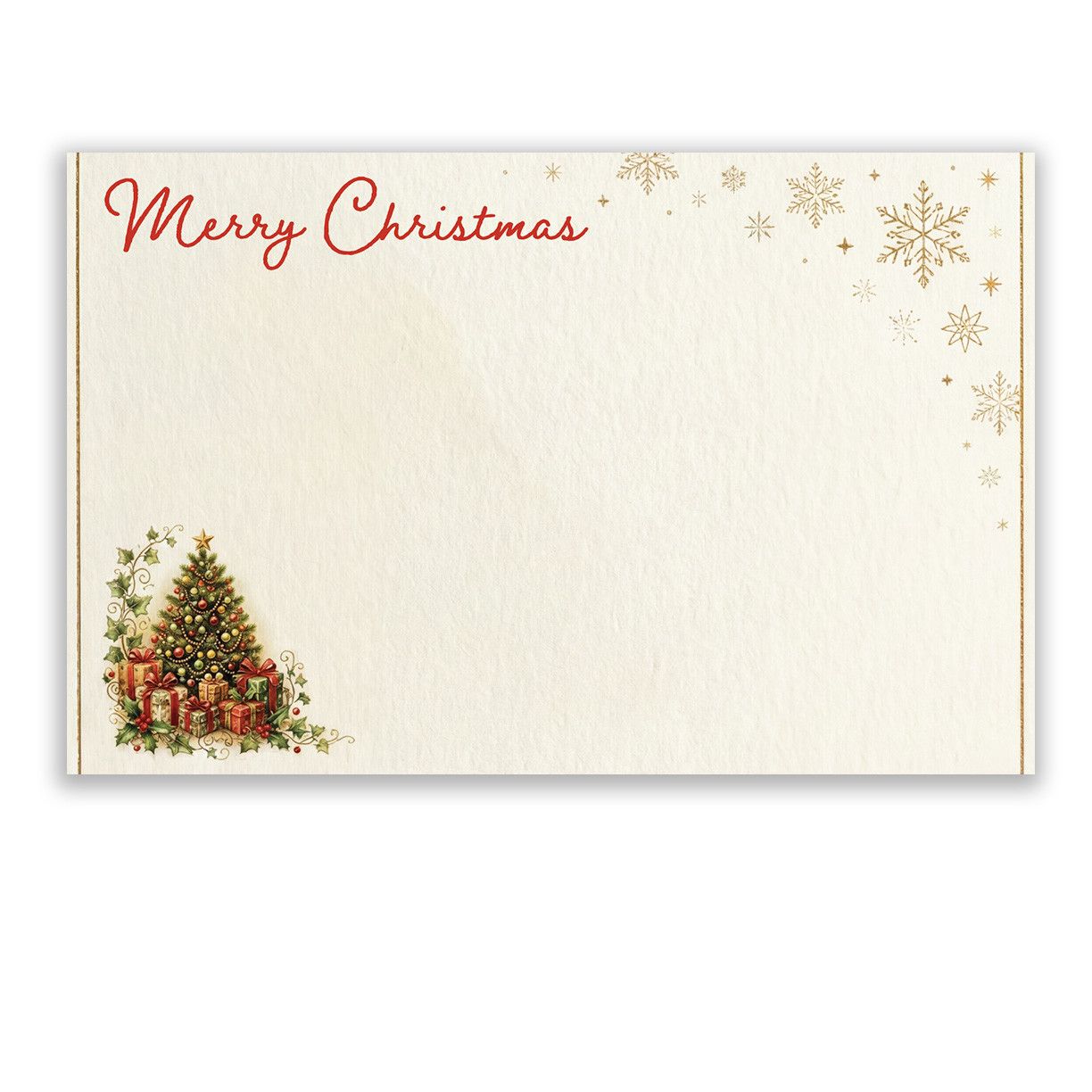 CAPRI CARD 'MERRY CHRISTMAS", ANTIQUE TREE, 50 PIECES