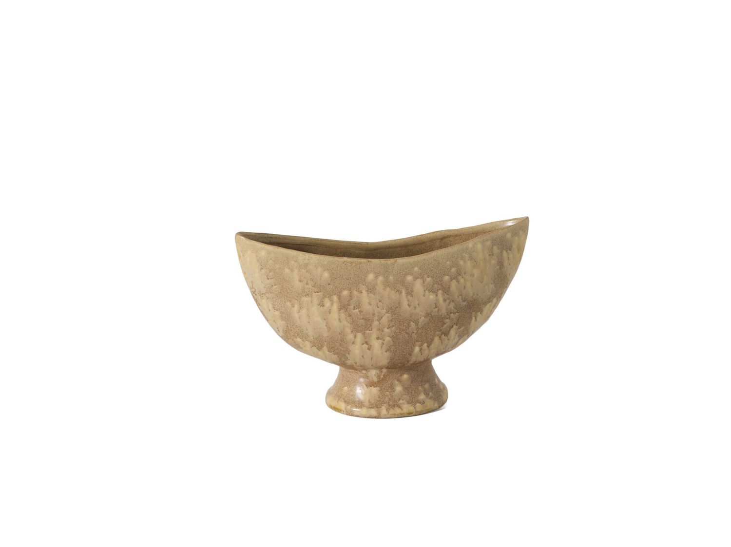 8”H X 4.75” X 13.5”L BROWN CERAMIC ZADAR BOAT