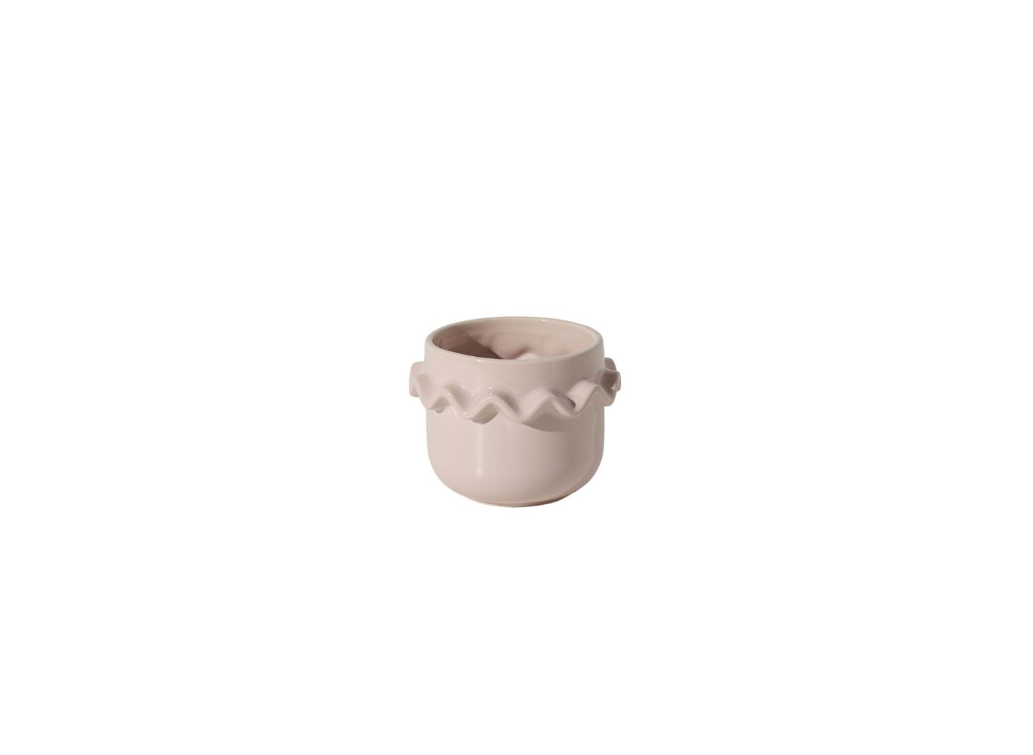 LIGHT PINK CERAMIC CAMBREE VASE POT, Size: 4.5"H X 6" sku 50940 (pk12)