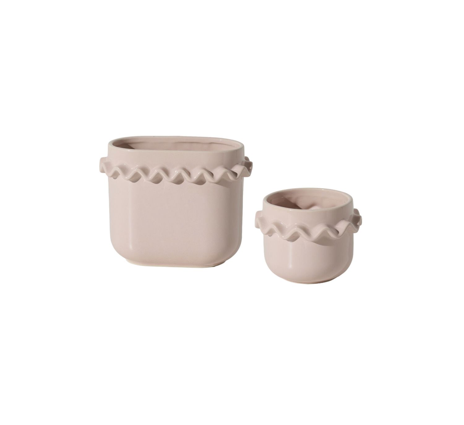 LIGHT PINK CERAMIC CAMBREE VASE POT