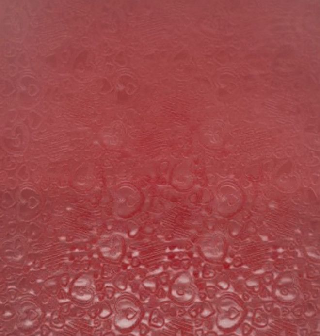 DARK RED,  HEART EMBOSSED VELVET FLORAL, PAPER ,24" X 13" X 18'