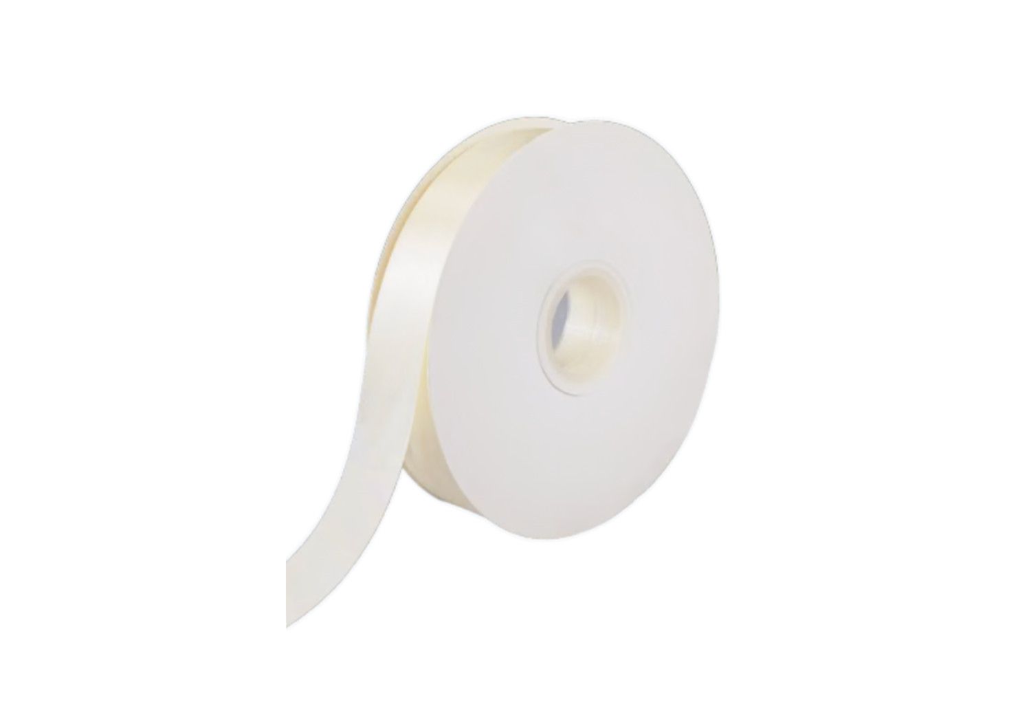 1'' DOUBLE SIDED BEIGE RIBBON, 100 YDS