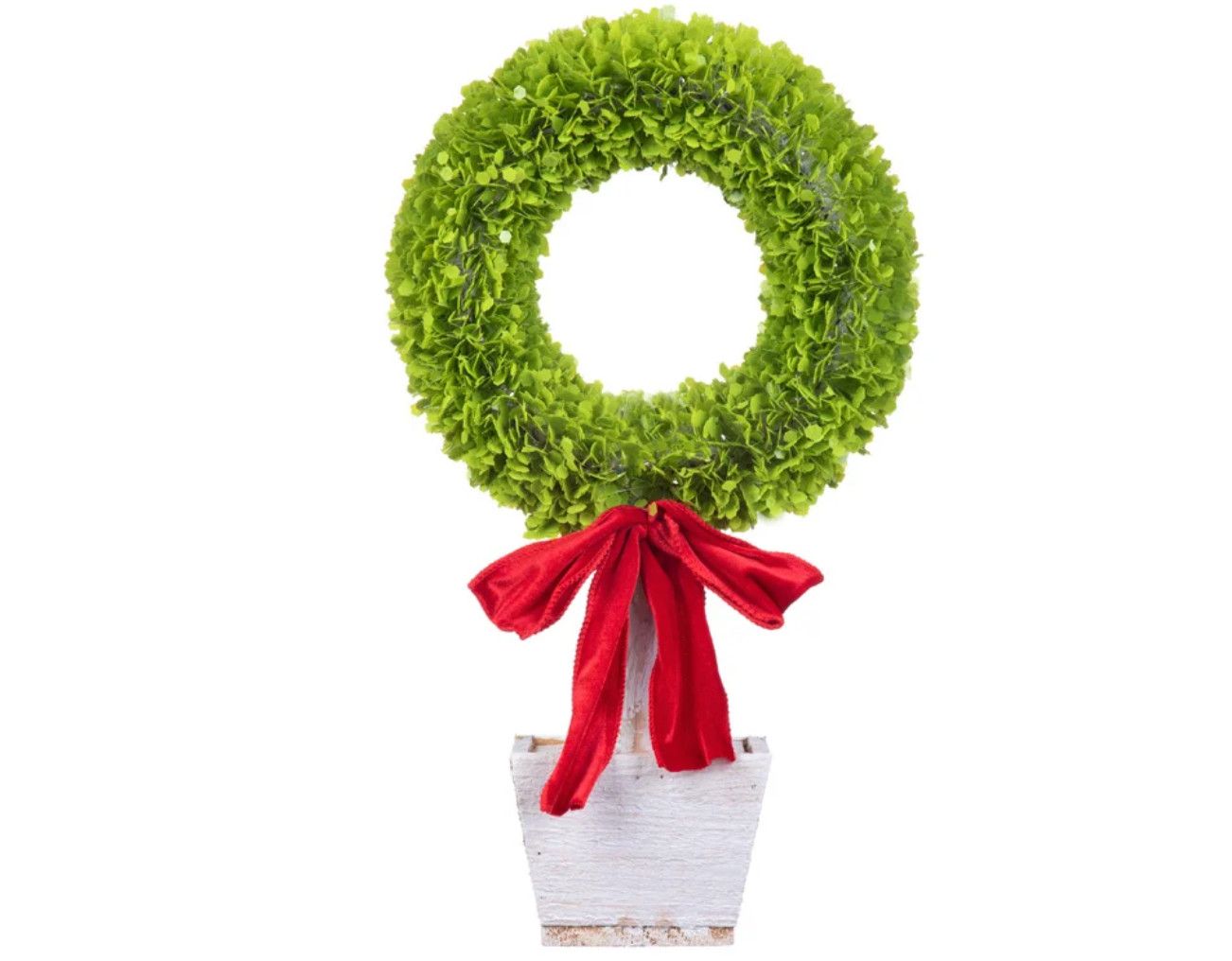 16.75"H X 10"L X 4.75"W WREATH WITH BOW STAND PLASTIC