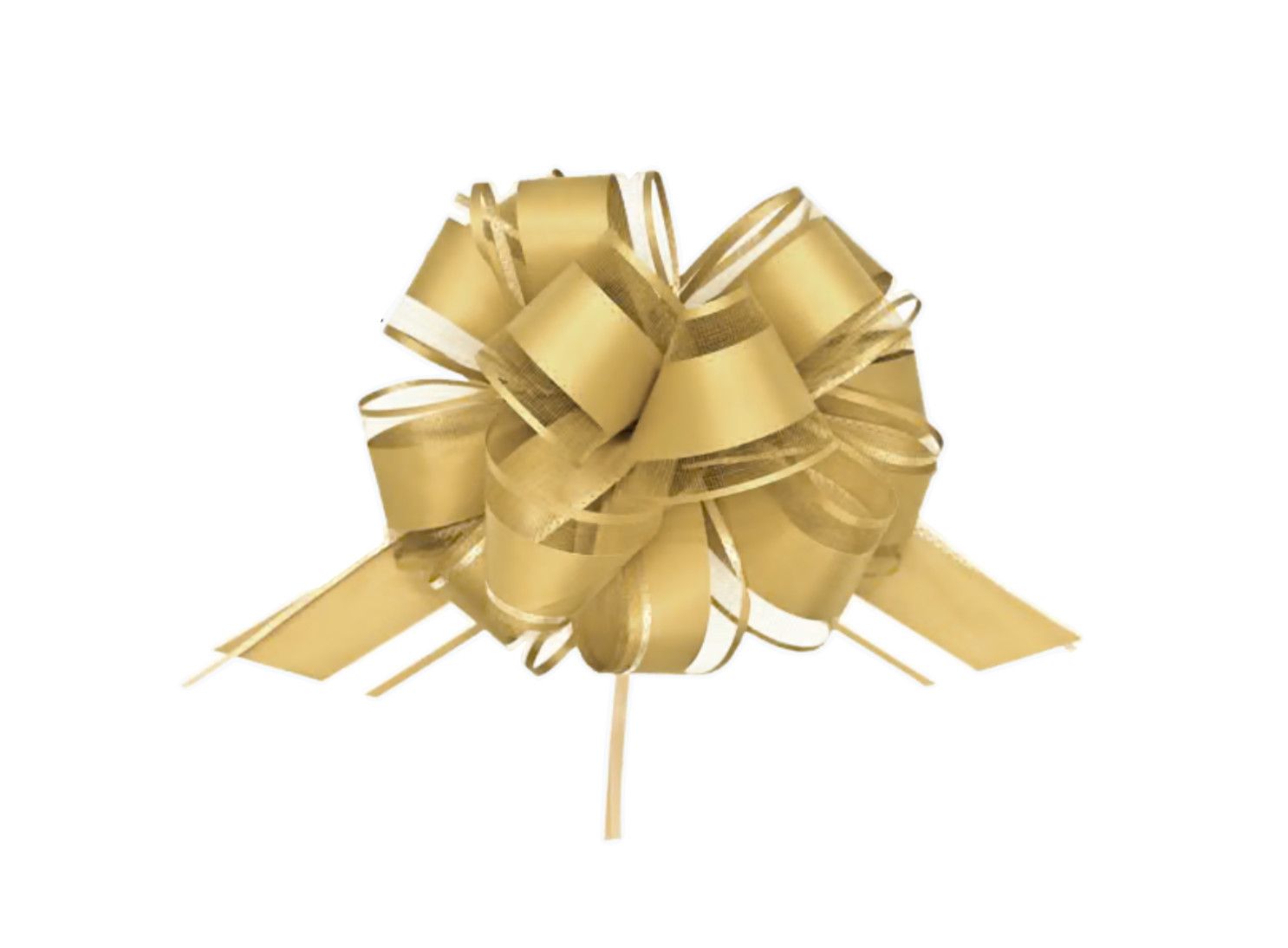 MATTE GOLD PULL FLOWER RIBBON