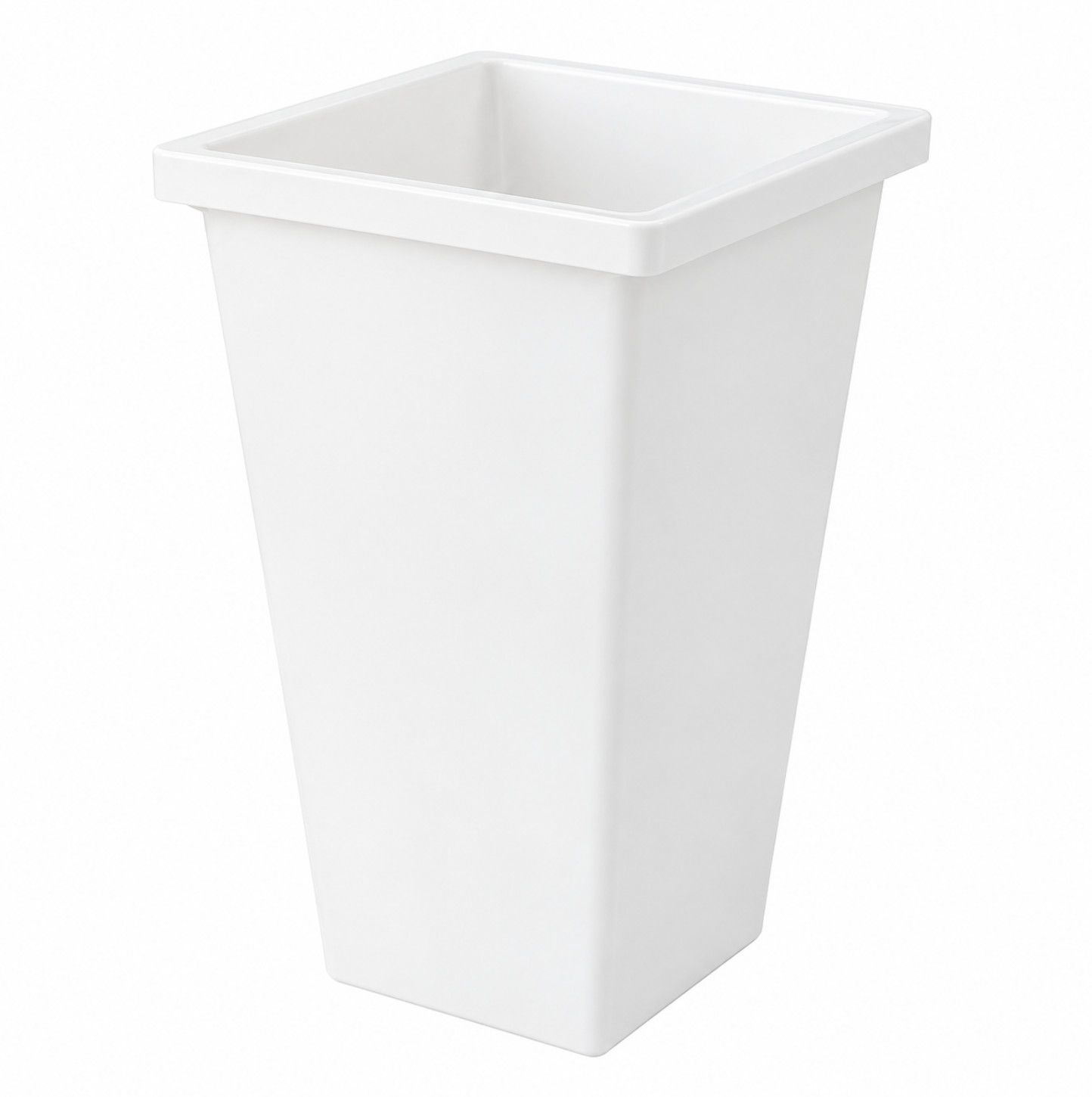 13.5"H X 6.75" X 6.75" WHITE SQUARE BUCKET