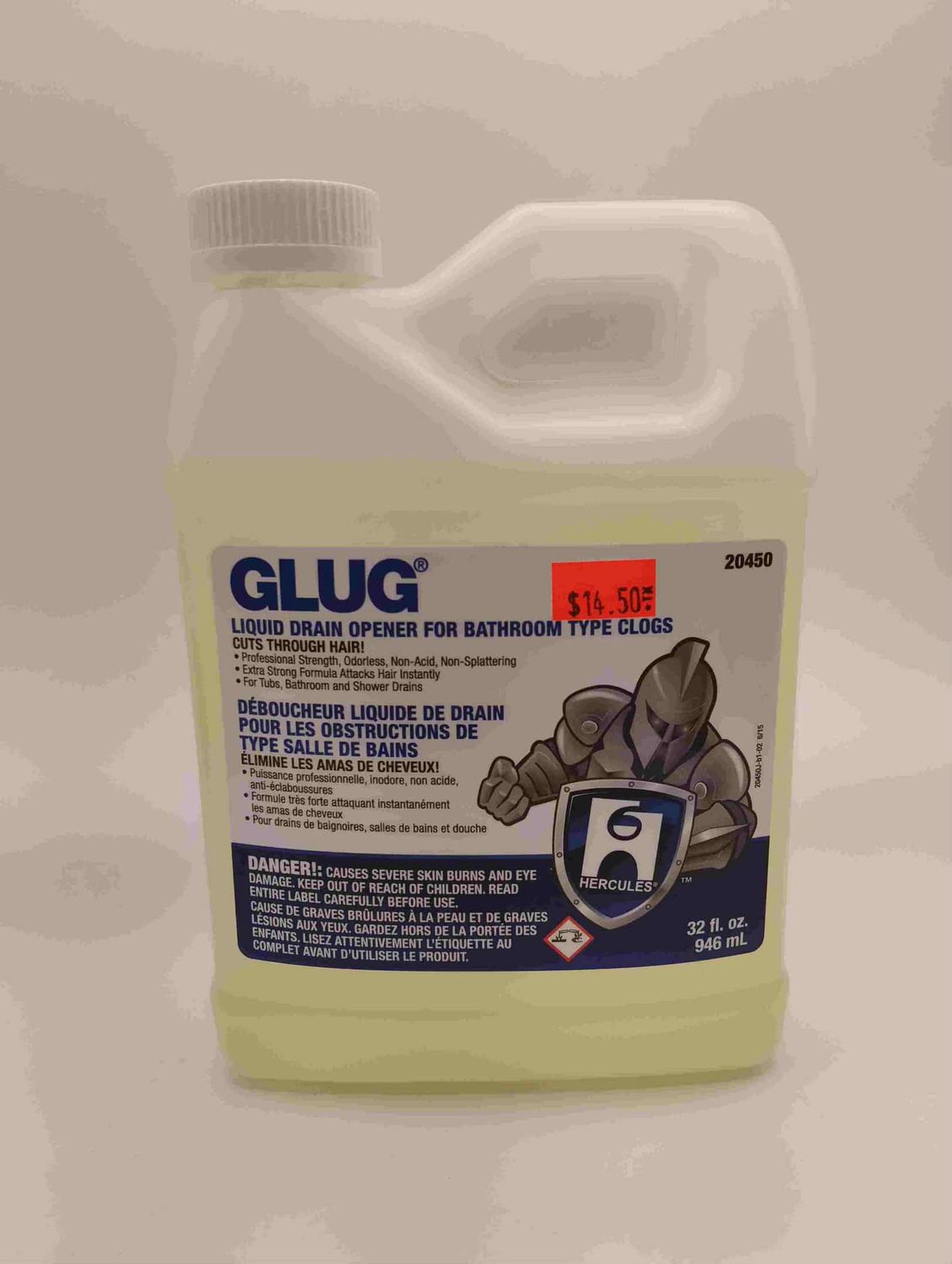 Hercules® 32 oz. Glug® Bath Liquid Drain Opener