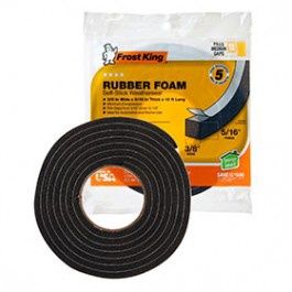 1/2" X 5/16" X 10' Sponge Rubber Tape - Black