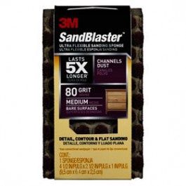 3M Sandblaster 11080-G Sandpaper, 9 in L, 3.66 in W, 80 Grit