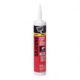DAP 08640 9.8 OZ WHITE KITCHEN &amp; BATH 100% SILICONE SEALANT