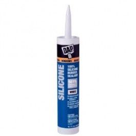 DAP 9.8 OZ WHITE WINDOW &amp; DOOR 100% SILICONE RUBBER SEALANT 50 YEAR